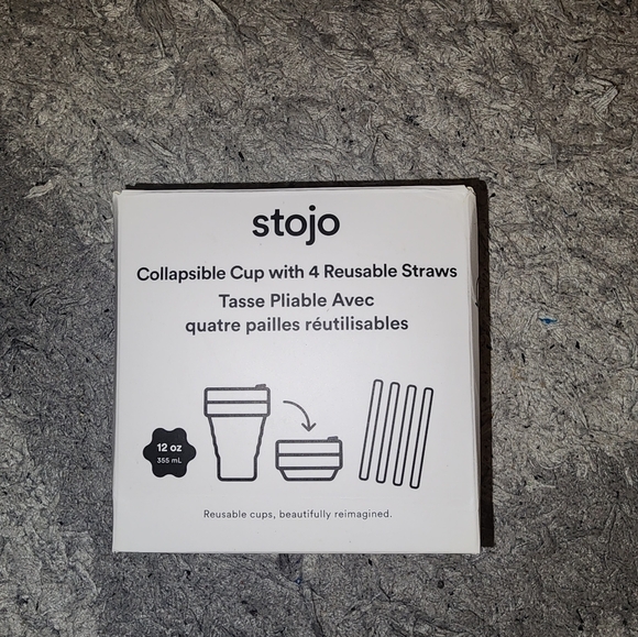 Stojo Collapsible Cup with 4 Reusable Straws - Picture 2 of 6